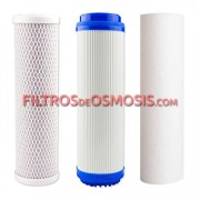 FILTROS DE OSMOSIS 10" ESTANDAR PACK 3 FILTROS DE OSMOSIS 10" ESTANDAR PACK 3