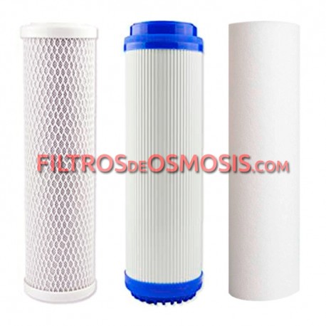 FILTROS DE OSMOSIS 10" ESTANDAR PACK 3