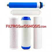 FILTROS DE OSMOSIS 10" ESTANDAR PACK 5 ETAPAS